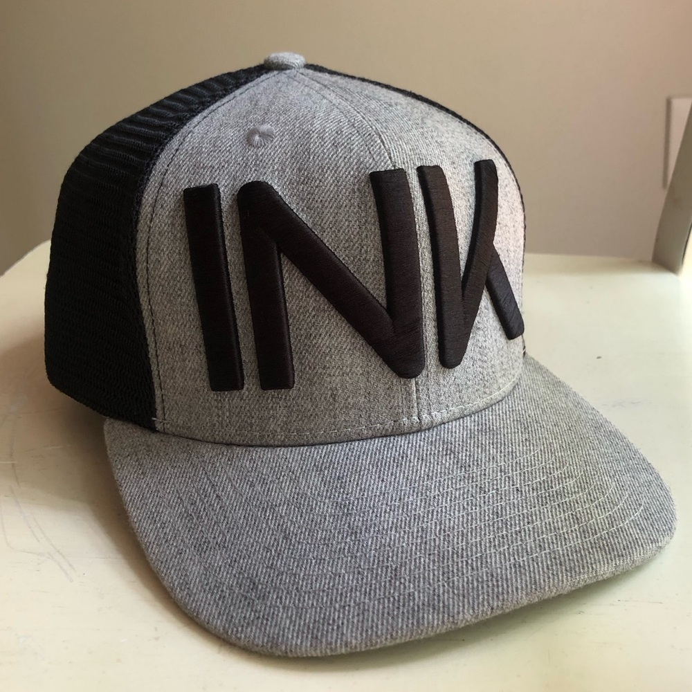 New: Ink Addict Stitched or Embroidered INK SnapBack Hat. One Size